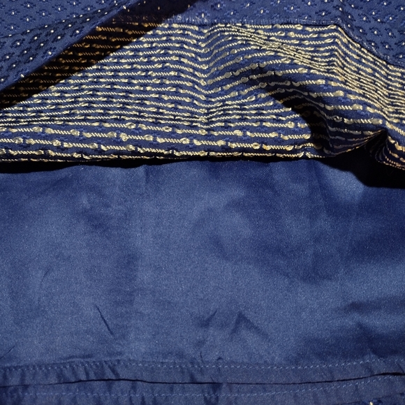 Kensie Cobalt Blue and White Sweetheart Neck Line Midi Dress - Picture 4 of 16